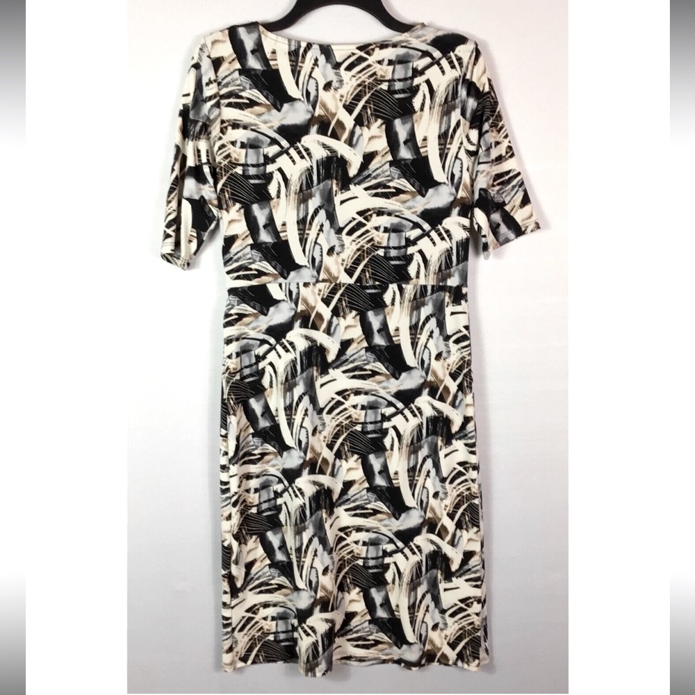 NWT DANA BUCHMAN Dress Geometric Fit & Flare Buckle